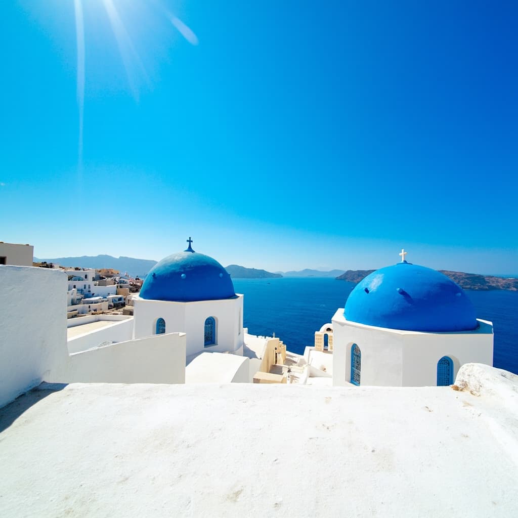 Santorini Cliffs scene template