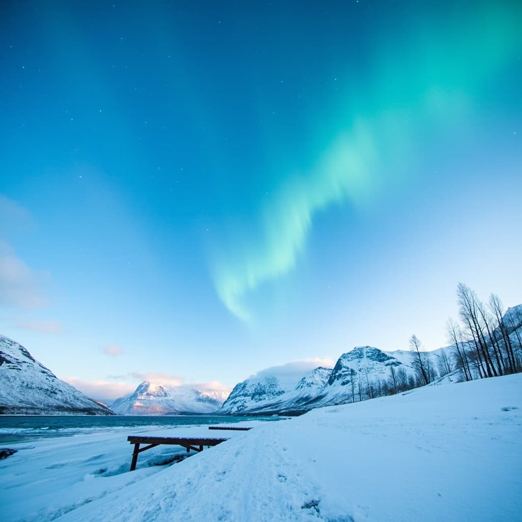 Aurora Fjord scene template